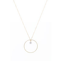Collier Hélios cercle serti d'un diamant - Or Jaune