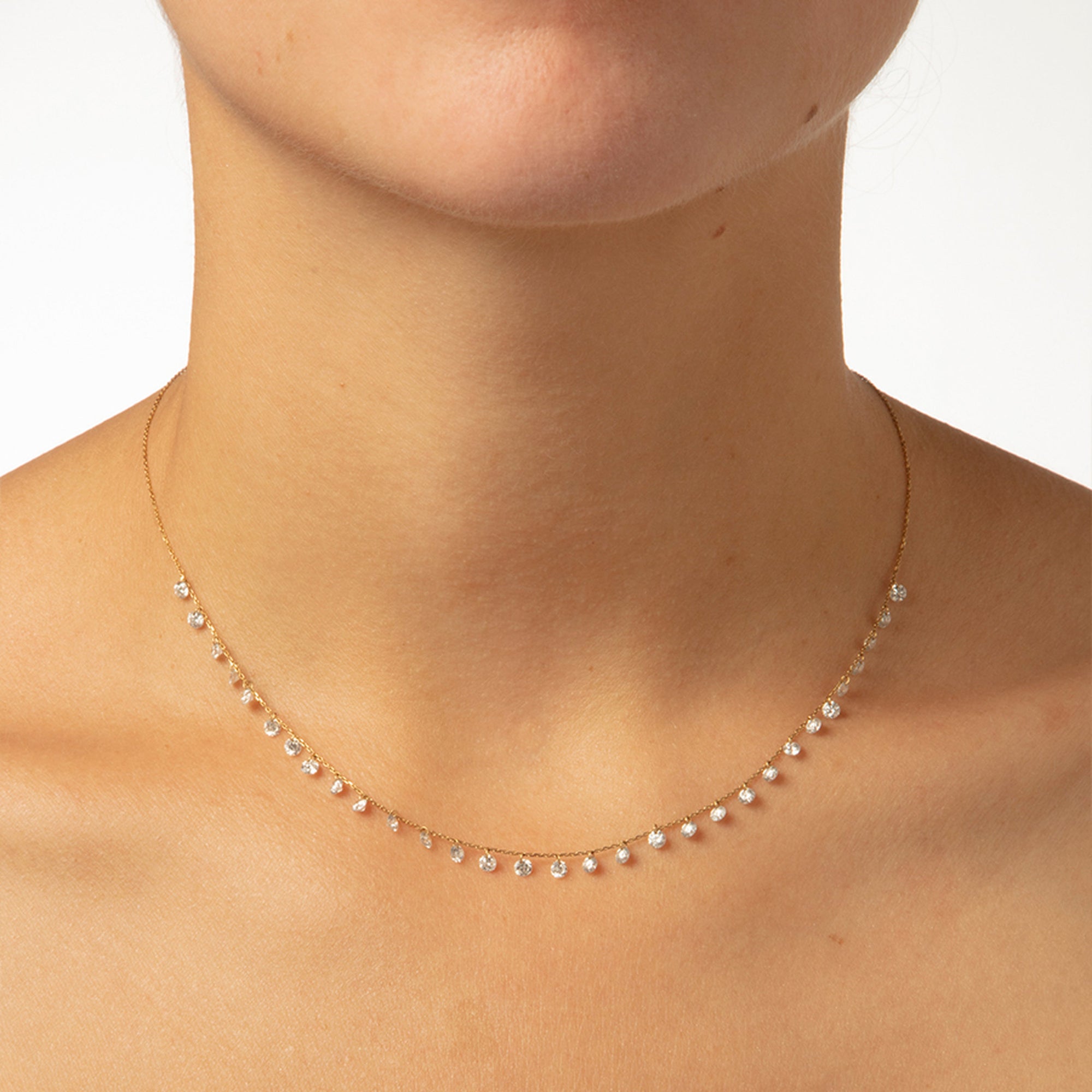 Collier Danaé serti de diamants - Or Jaune