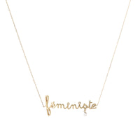 6qty RELIQUAT 350€/ QTY IN : 8-QTY OUT : 3- ST : 38% // Collier Feministe diamant -Jaune