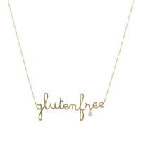 Collier Around The World Gluten Free serti d'un diamant - Or Jaune