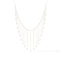 5qty NEW / Collier La foule 21 diamants -Jaune