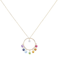 Collier Chakras serti de pierres précieuses - Or Jaune