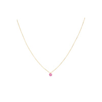 1qty NEW / Collier avec 1 saphir rose-Jaune