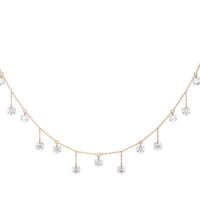 Collier Danaé ras-de-cou serti de diamants - Or Rose