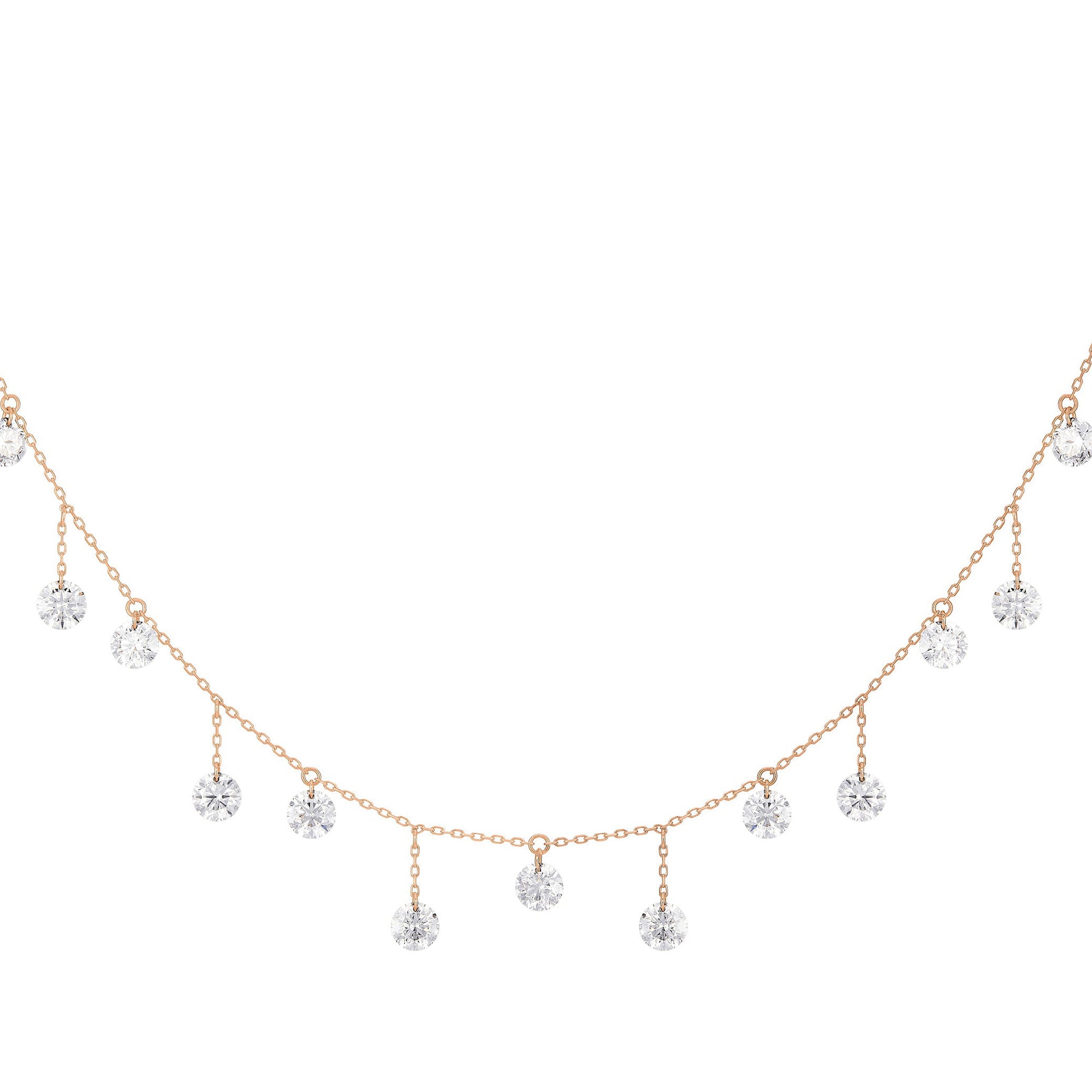 Collier Danaé ras-de-cou serti de diamants - Or Rose