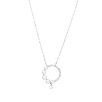 1qty RELIQUAT 590€/ QTY IN : 1-QTY OUT : 0- ST : 0% // Collier 5 perles et 1 diamant-Blanc