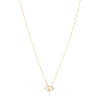 1qty NEW / Collier Œil pavé diamant-Jaune
