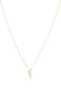 4qty NEW / Collier Moon pavé diamant-Jaune