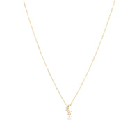 Collier Séléné Lune sertie de diamants - Or Jaune