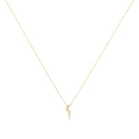 Collier Séléné Lune sertie de diamants - Or Jaune
