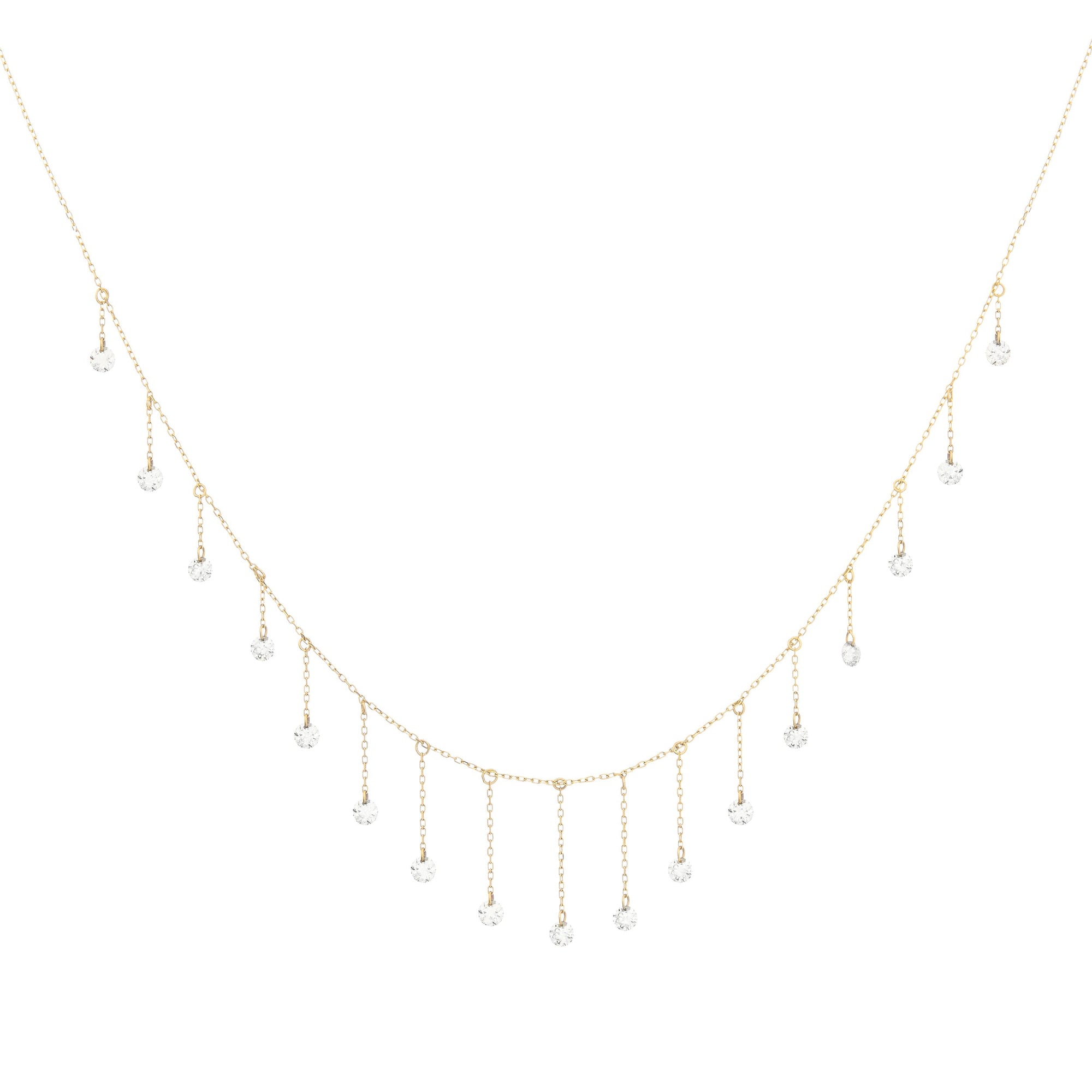 1qty RELIQUAT 2890€/ QTY IN : 2-QTY OUT : 2- ST : 100% // Collier La Foule 17 diamants -Jaune