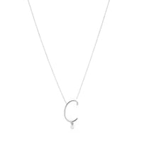 Collier Alphabet Lettre C serti d'un diamant - Or Jaune