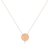 Collier One Médaillon N°1 serti d'un diamant - Or Rose