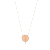 1qty NEW / Collier médaillon numéro 1-Rose