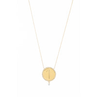 2qty NEW / Collier médaillon numéro 1-Jaune