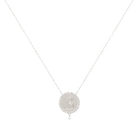 Collier One Médaillon N°3 serti d'un diamant - Or Blanc