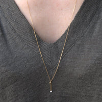 Collier Number N°1 serti d'un diamant - Or Jaune