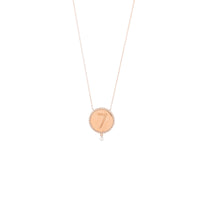 Collier One Médaillon N°7 serti de diamants - Or Rose