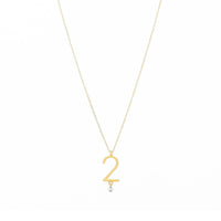 1qty RELIQUAT 490€/ QTY IN : 1-QTY OUT : 0- ST : 0% // Collier Chiffre numéro 2-Jaune
