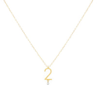 1qty RELIQUAT 490€/ QTY IN : 1-QTY OUT : 0- ST : 0% // Collier Chiffre numéro 2-Jaune