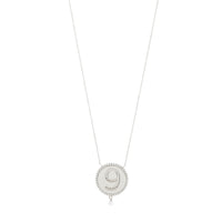 1qty NEW / Collier médaillon numéro 9-Blanc