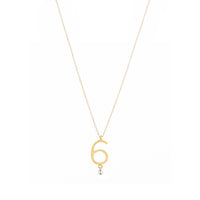 2qty RELIQUAT 580€/ QTY IN : 2-QTY OUT : 0- ST : 0% // Collier Chiffre numéro 6-Jaune