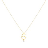 2qty RELIQUAT 580€/ QTY IN : 2-QTY OUT : 0- ST : 0% // Collier Chiffre numéro 6-Jaune