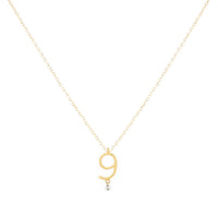 2qty RELIQUAT 580€/ QTY IN : 2-QTY OUT : 0- ST : 0% // Collier Chiffre numéro 9-Jaune