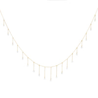 1qty NEW / Collier La Foule 19 diamants -Jaune