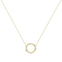 Collier de mariage Danaé cercle serti de diamants - Or Jaune