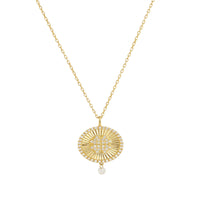 Collier Talisman Porte-bonheur Trèfle - Plaqué Or