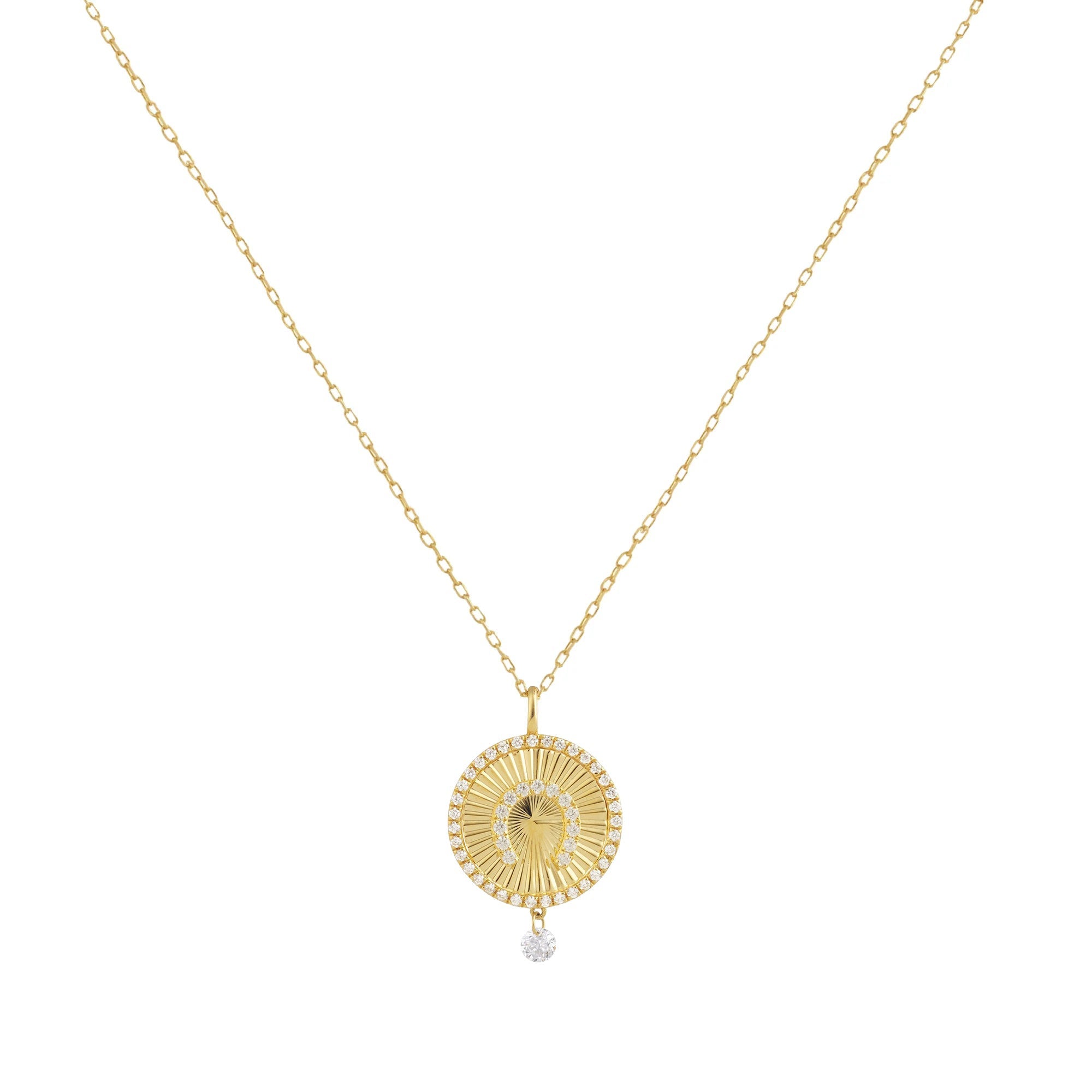 Collier Talisman Porte-bonheur Fer à cheval - Plaqué Or