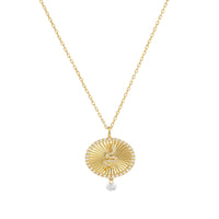 Collier Talisman Porte-bonheur Serpent serti de diamants - Plaqué Or