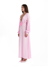 Robe longue Nadia en soie - Candy