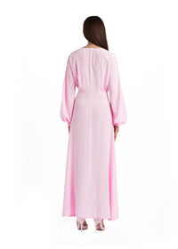 Robe longue Nadia en soie - Candy