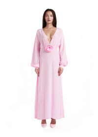 Robe longue Nadia en soie - Candy