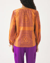 Blouse imprimée Nalii - Rust