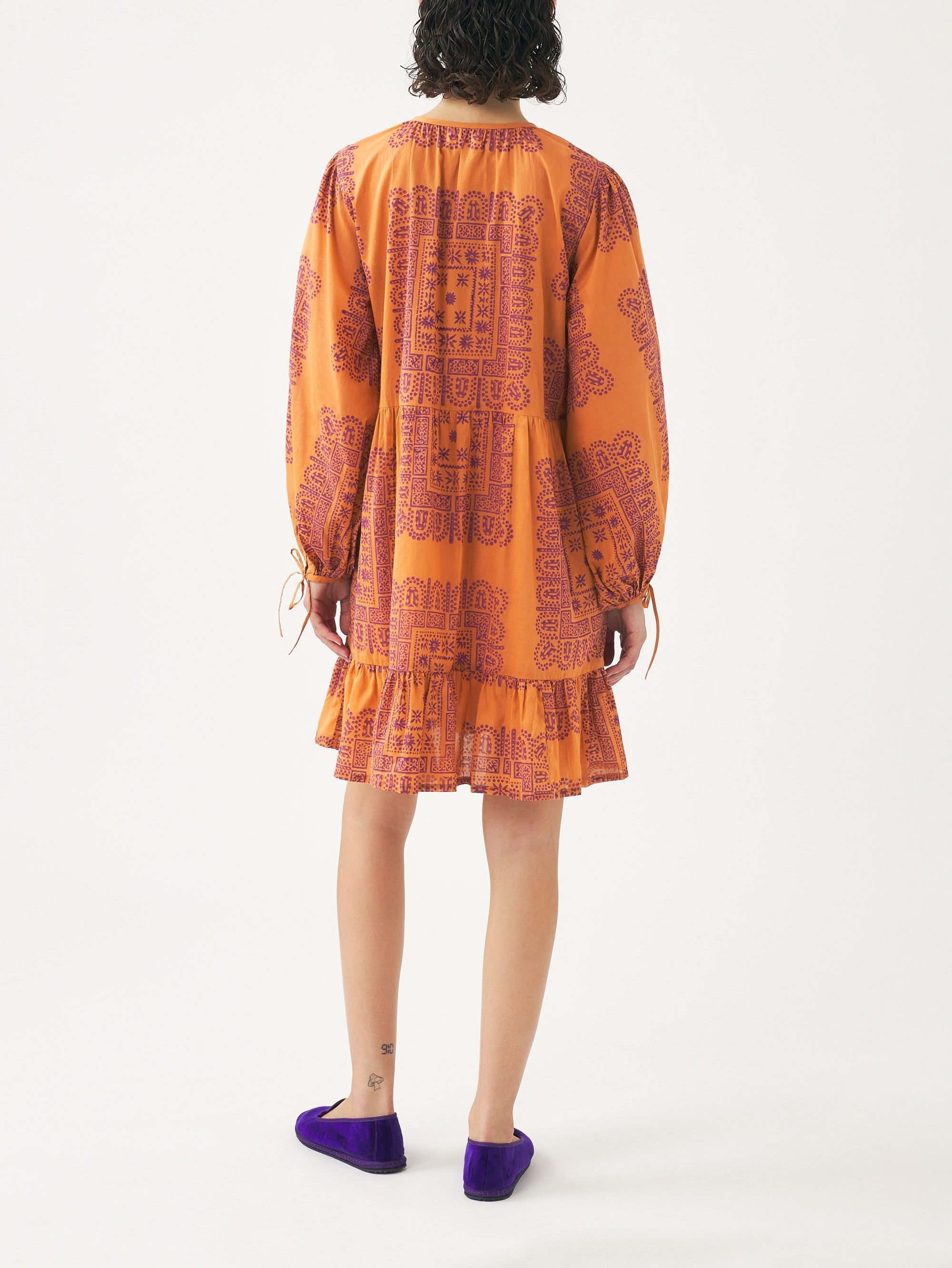 Robe courte imprimée Nalii - Rust
