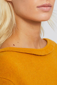 Pull Namid à manches longues en laine - Mustard