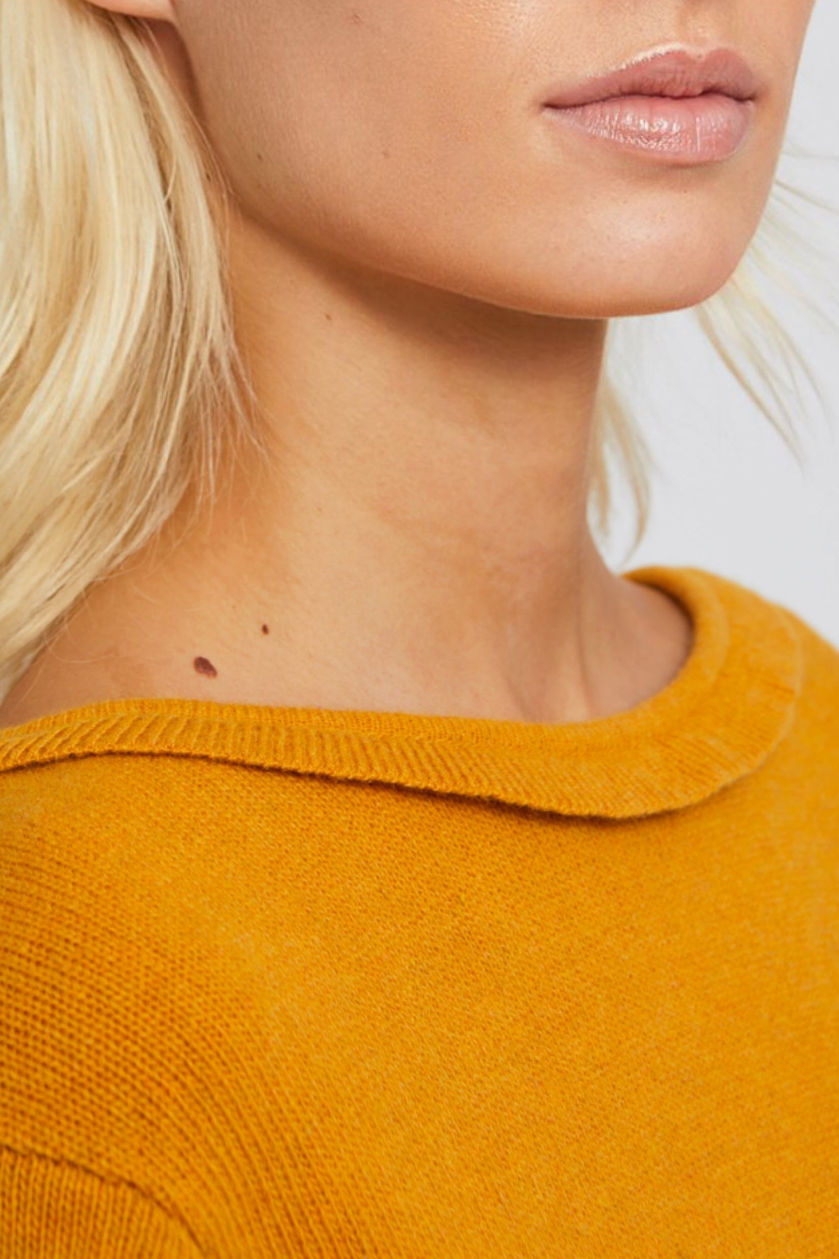 Pull Namid à manches longues en laine - Mustard