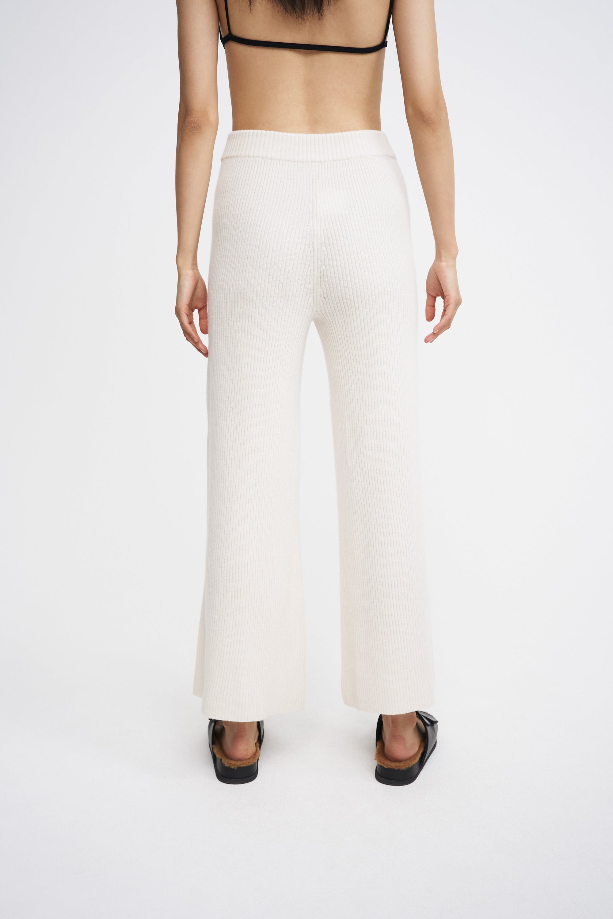 Nancy wool and cashmere trousers - Cream