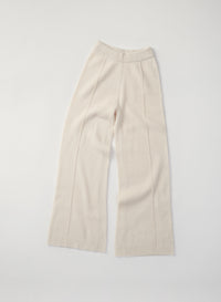 Nancy wool and cashmere trousers - Cream