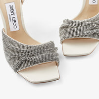 Sandales Naria avec résille et cristaux 110 en cuir - Latte & Crystal