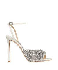 Sandales Naria avec résille et cristaux 110 en cuir - Latte & Crystal
