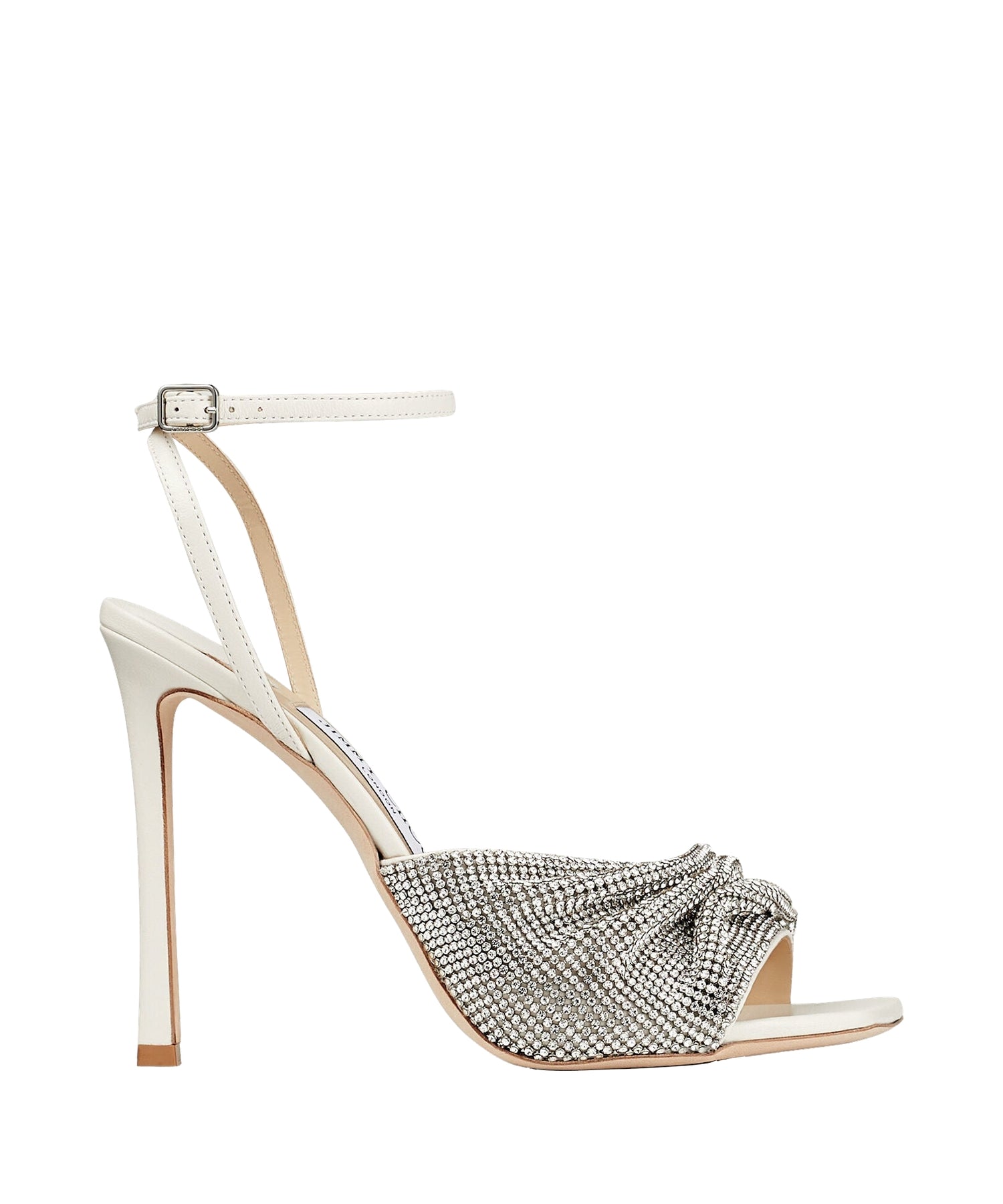 Sandales Naria avec résille et cristaux 110 en cuir - Latte & Crystal