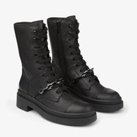 Nari leather boots - Black & Anthracite