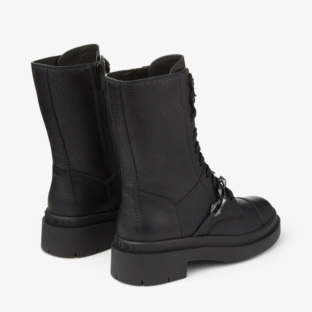 Nari leather boots - Black & Anthracite