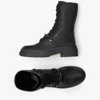 Nari leather boots - Black & Anthracite