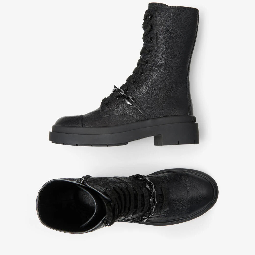 Nari leather boots - Black & Anthracite