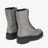 Bottines Nari ornées de cristaux en daim verni - Black Diamond Mix